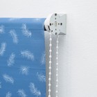 Штора рулонная «Пёрышки», блэкаут, 90×180 см, голубая - Фото 5