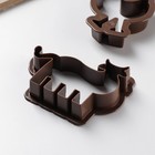 Набор форм для печенья Доляна «Бычок и петушок», 2 шт, 14×13×2 см, цвет коричневый - Фото 3