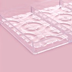 Форма для шоколада KONFINETTA «Плитка с колечками», 27.5×17.5×2.5 см, 3 ячейки 15.3×7.5×0.8 см, пластик, прозрачная 7129771