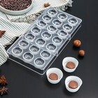Форма для конфет и шоколада KONFINETTA «Тоффи. Круг», 27,5×17,5×2,5 см, 21 ячейка (2,5×1,5 см) - Фото 1