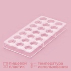 Форма для конфет и шоколада KONFINETTA «Тоффи. Круг», 27.5×17.5×2.5 см, 21 ячейка 2.5×1.5 см, пластик, прозрачная - Фото 3