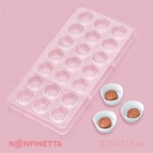 Форма для конфет и шоколада KONFINETTA «Тоффи. Круг», 27.5×17.5×2.5 см, 21 ячейка 2.5×1.5 см, пластик, прозрачная 7129786