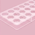 Форма для конфет и шоколада KONFINETTA «Тоффи. Круг», 27.5×17.5×2.5 см, 21 ячейка 2.5×1.5 см, пластик, прозрачная - Фото 10