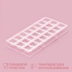 Форма для конфет и шоколада KONFINETTA «Ягодный лист», 27.5×17.5×2.5 см, 24 ячейки 2.7×2.5×1.2 см, прозрачная - Фото 2