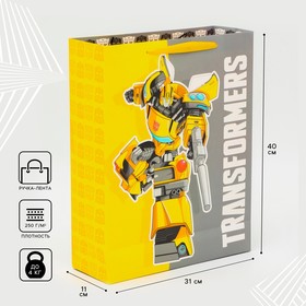 Пакет подарочный "Transformers", Трансформеры, 31х40х11,5 см