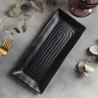 Блюдо для подачи «Чёрный Восток», 26×11.3×1.5 см, пластик, чёрное - Фото 1