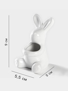 Подставка под зубочистки Доляна «Зайка», 5.5×5×9 см, белая - Фото 6
