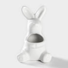 Подставка под зубочистки Доляна «Зайка», 5.5×5×9 см, белая - Фото 2