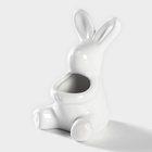 Подставка под зубочистки Доляна «Зайка», 5.5×5×9 см, белая - Фото 3