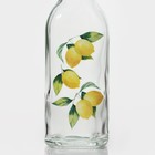 Бутыль стеклянная для соусов и масла Доляна «Лимоны», 200 мл, 4,5×20 см - фото 4344289