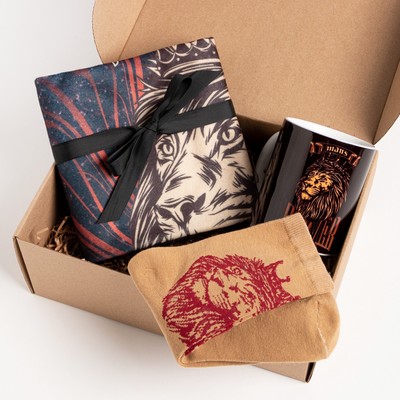 Набор подарочный «Настоящему мужчине»: плед, носки, кружка