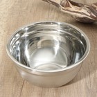 Миска из нержавеющей стали, 1,8 л, 18,5×9,5 см, внутренний d=18,5, толщина 0,5 мм, сталь 201 - фото 53282088