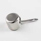 Ковш из нержавеющей стали, 60 мл, 4,7×4,7×4, марка стали 304, толщина 1,2 мм, металлическая ручка, цвет серебряный 7355627
