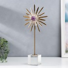 Сувенир интерьерный стекло, кварц "Солнечный цветок из горного хрусталя" 42х8х20 см - Фото 4