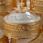 Подставка для десертов «Гавана», 35×35×53, 6 секций, цвет металла золотой 7691981