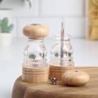 Набор мельниц для соли и перца Доляна, 2 предмета: 10.5×5 см, 11.5×5 см, прозрачный - Фото 16