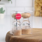 Набор мельниц для соли и перца Доляна, 2 предмета: 10.5×5 см, 11.5×5 см, прозрачный - Фото 19