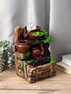 Фонтан "Горшочки под деревом" 17х14,5х26 см (с подсветкой) - фото 808950809