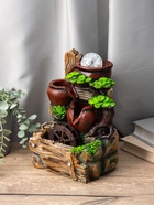 Фонтан "Горшочки под деревом" 17х14,5х26 см (с подсветкой) - фото 808950810