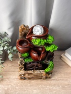 Фонтан "Горшочки под деревом" 17х14,5х26 см (с подсветкой) - фото 808950811