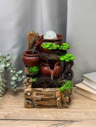 Фонтан "Горшочки под деревом" 17х14,5х26 см (с подсветкой) - фото 809220524