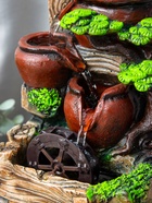 Фонтан "Горшочки под деревом" 17х14,5х26 см (с подсветкой) - фото 809220526