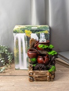 Фонтан "Горшочки под деревом" 17х14,5х26 см (с подсветкой) - фото 809220528