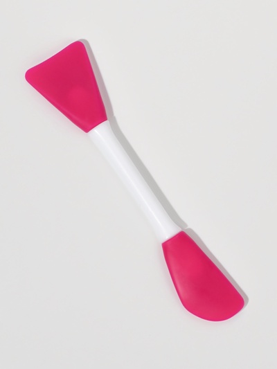 Кисть для масок, двусторонняя, силиконовая, 14.8 см, цвет розовый