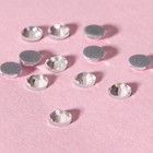 Стразы термоклеевые «Круг», стеклянные, d = 3,2 мм, 100 шт, цвет серебряный - Фото 3