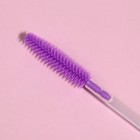 Набор щёточек для бровей и ресниц, силиконовые, 10,5 см, 5 шт, цвет прозрачный/МИКС - фото 24646950