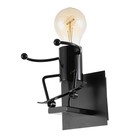 Бра "Человечек" E27 40Вт черный 14х14х17 см - фото 21479082