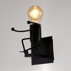 Бра "Человечек" E27 40Вт черный 14х14х17 см - фото 21479083