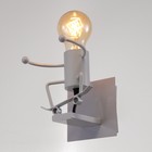 Бра "Человечек" E27 40Вт белый 14х14х17 см - фото 21479098