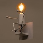 Бра "Человечек" E27 40Вт белый 14х14х17 см - фото 21479099