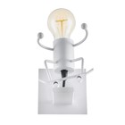 Бра "Человечек" E27 40Вт белый 14х14х17 см - фото 21479100