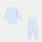 Комплект детский, цвет голубой, рост 62 см - фото 27094806