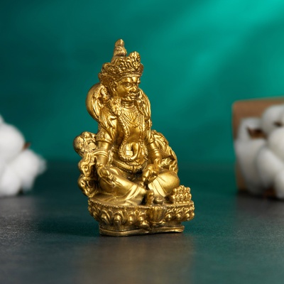 Фигурка гипс «Кубера-бог богатства», состаренное золото, 11×7×6 см