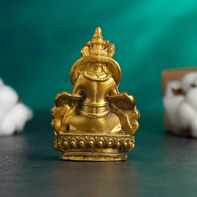 Фигурка гипс «Кубера-бог богатства», состаренное золото, 11×7×6 см
