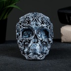 Фигурка гипс «Череп цветной», состаренное серебро, 10×12×8 см  (артикул 7664454)  большой выбор товаров оптом и в розницу по низким ценам с доставкой