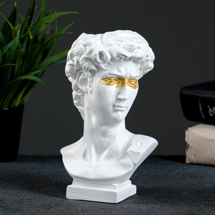 Ваза «Бюст Давида», 16×9×10 см, гипс, белая - Фото 1