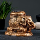 Карандашница "Слон" бронза, 12х10х10см - фото 21479248