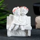 Фигура "Ангел на скамейке" перламутр, 8х7х5см - фото 21479262