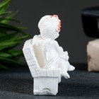 Фигурка гипс «Ангел на скамейке», перламутр, 8×7×5 см - Фото 2