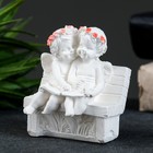 Фигурка гипс «Ангел на скамейке», перламутр, 8×7×5 см - Фото 4