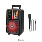 Портативная колонка Hoco BS37, 10 Вт, 1800 мАч, BT 5.0, microSD, USB, AUX, FM, микрофон, черная - Фото 2