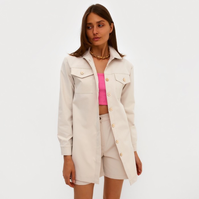 Рубашка женская MINAKU: Casual Collection цвет молочный, р-р 44 52787