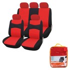 Чехлы для сидений универсальные "RS-2k", на весь салон, полиэстер, черный/красный - фото 295467973