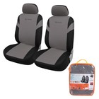 Чехлы для сидений универсальные RS-4+, на передние сиденья, велюр, черный/серый - фото 298664481