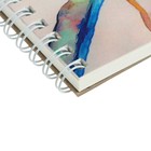 Скетчбук А5, 24 листа на гребне "Игривое настроение", обложка мелованный картон, жёсткая подложка, ламинация Soft-Touch, выборочный лак, блок акварельная бумага 200 г/м2 - фото 24336708