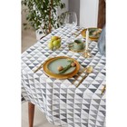 Набор кухонный «Доляна»: скатерть 145×200 см, салфетки 40×40 см, 4 шт., треугольники, 100% п/э, рогожка 200 г/м² - фото 51068864